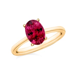 Rhapsody 18K Yellow Gold AAAA Ouro Fino Rubellite Solitaire Ring (Size 10.0) 5.50 Grams 1.30 ctw