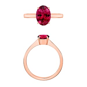 Rhapsody 18K Rose Gold AAAA Ouro Fino Rubellite Solitaire Ring (Size 10.0) 5.50 Grams 1.30 ctw (Del. in 10-12 Days)