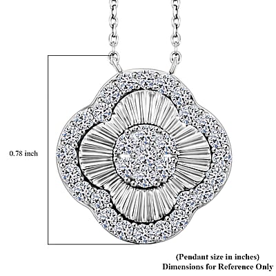 Luxuriant Lab Grown Diamond G SI 1.10 ctw Necklace 18-20 Inches in Sterling Silver 