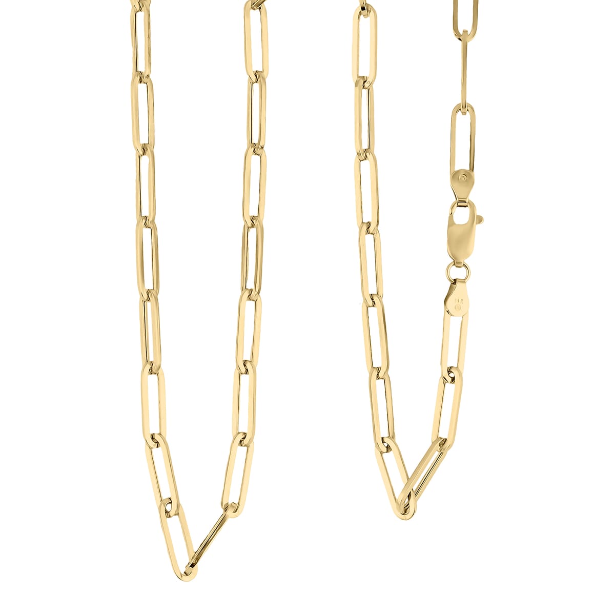 4mm Paper Clip Chain Necklace in 14K Yellow Gold 7.20 Grams 22 Inches image number 0