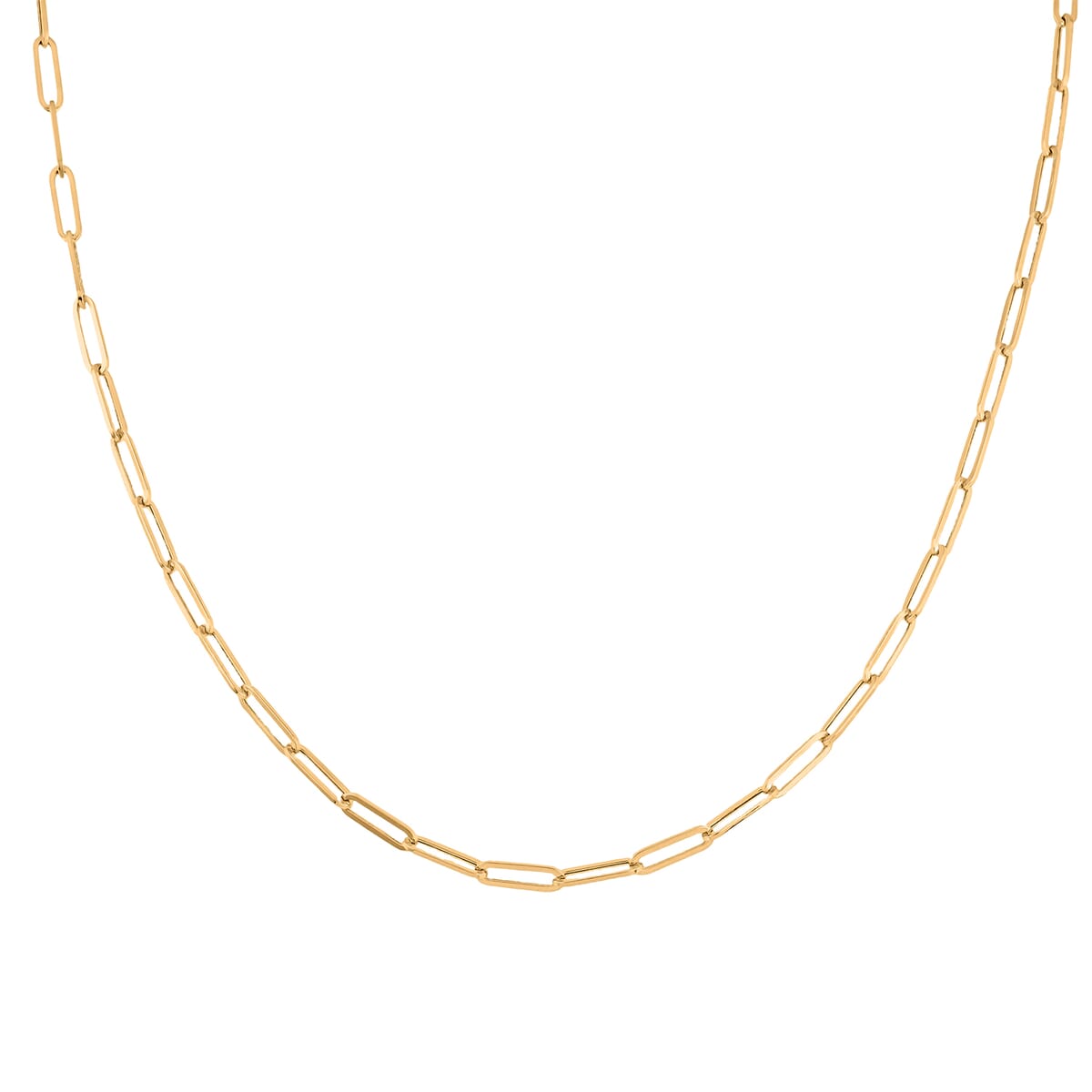 4mm Paper Clip Chain Necklace in 14K Yellow Gold 7.20 Grams 22 Inches image number 2