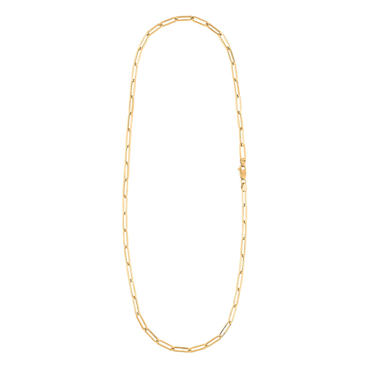 4mm Paper Clip Chain Necklace in 14K Yellow Gold 7.20 Grams 22 Inches image number 4