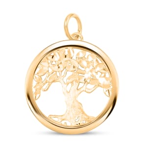 Italian 10K Yellow Gold Tree of life Pendant without Chain 1.2 Grams