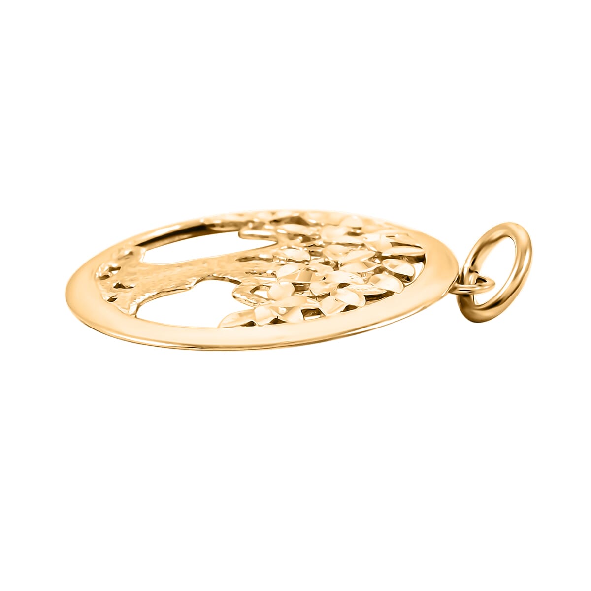 Italian 10K Yellow Gold Tree of life Pendant without Chain 1.2 Grams image number 3