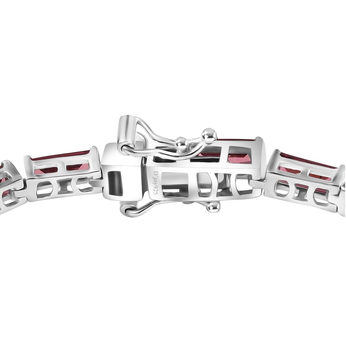 D'Joy Orissa Rhodolite Garnet 11.25 ctw Bracelet in Rhodium Over Sterling Silver (7.25 In) image number 3