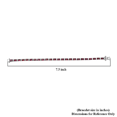 D'Joy Orissa Rhodolite Garnet 11.25 ctw Art Deco Bracelet in Rhodium Over Sterling Silver (7.25 In)