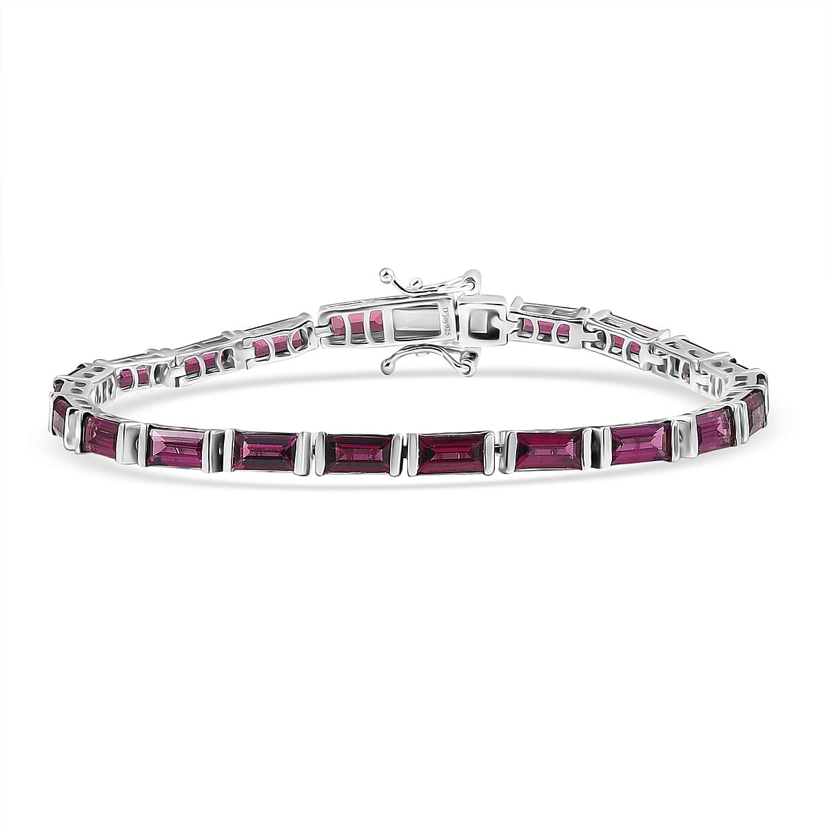 D'Joy Orissa Rhodolite Garnet 9.85 ctw Art Deco Bracelet in Rhodium Over Sterling Silver (6.50 In) image number 0