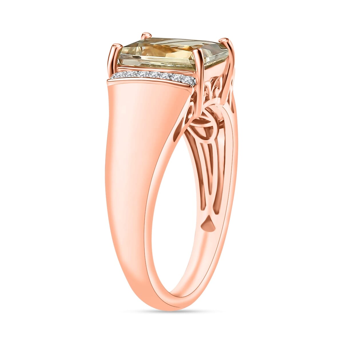 Rhapsody AAAA Turkizite and E-F VS2 Diamond Mens Ring in 18K Rose Gold (Size 12.0) 7 Grams 4.08 ctw image number 2