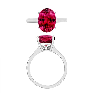 Rhapsody 18K White Gold AAAA Ouro Fino Rubellite Solitaire Ring (Size 8.0) 5.50 Grams 2.50 ctw (Del. in 10-12 Days)