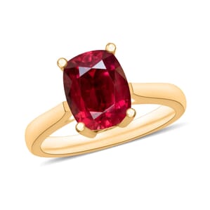 Rhapsody 18K Yellow Gold AAAA Ouro Fino Rubellite Solitaire Ring (Size 11.5) 5.50 Grams 1.35 ctw