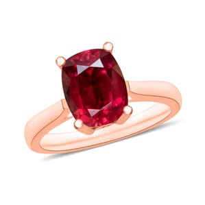 Rhapsody 18K Rose Gold AAAA Ouro Fino Rubellite Solitaire Ring (Size 7.0) 5.50 Grams 1.35 ctw