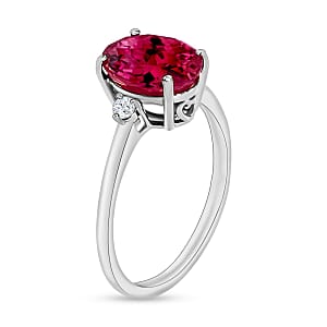 Rhapsody 18K White Gold AAAA Ouro Fino Rubellite and E-F VS2 Diamond Ring (Size 7.5) 5.50 Grams 2.50 ctw (Del. in 10-12 Days)