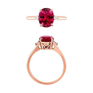 Rhapsody 18K Rose Gold AAAA Ouro Fino Rubellite and E-F VS2 Diamond Ring (Size 11.5) 5.50 Grams 2.50 ctw (Del. in 10-12 Days)