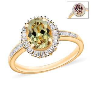 Rhapsody AAAA Turkizite and E-F VS2 Diamond Ring in 18K Yellow Gold (Size 4.5) 5 Grams 1.55 ctw