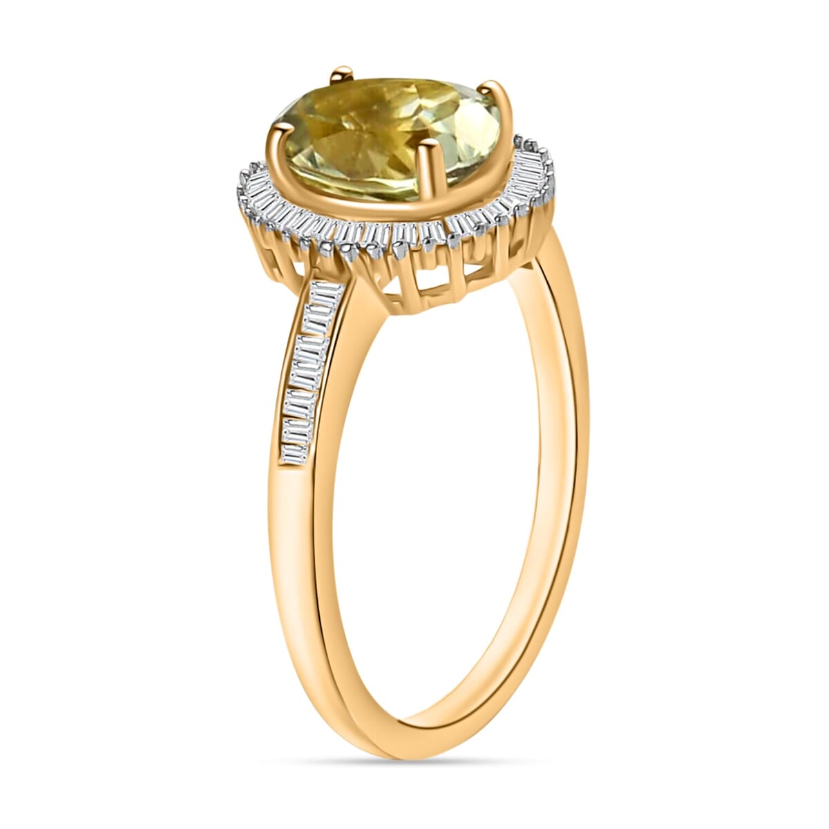 Rhapsody AAAA Turkizite and E-F VS2 Diamond Ring in 18K Yellow Gold (Size 4.5) 5 Grams 1.55 ctw image number 2
