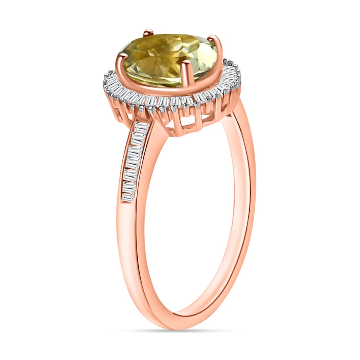Rhapsody AAAA Turkizite and E-F VS2 Diamond Ring in 18K Rose Gold (Size 9.0) 5 Grams 1.55 ctw image number 2