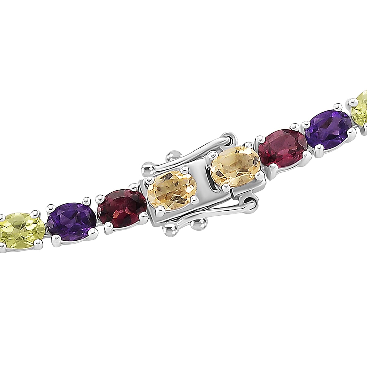 D'Joy Multi Gemstone Necklace in Rhodium Over Sterling Silver 36.35 ctw (18 Inches) image number 5