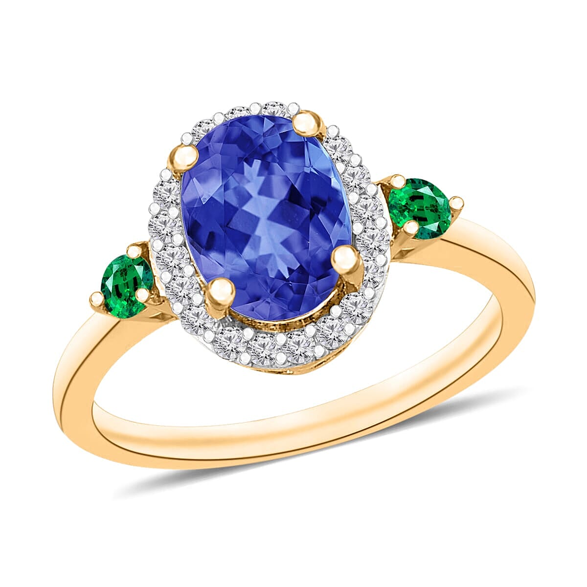 Buy Rhapsody AAAA Tanzanite, Boyaca Colombian Emerald and E-F VS2