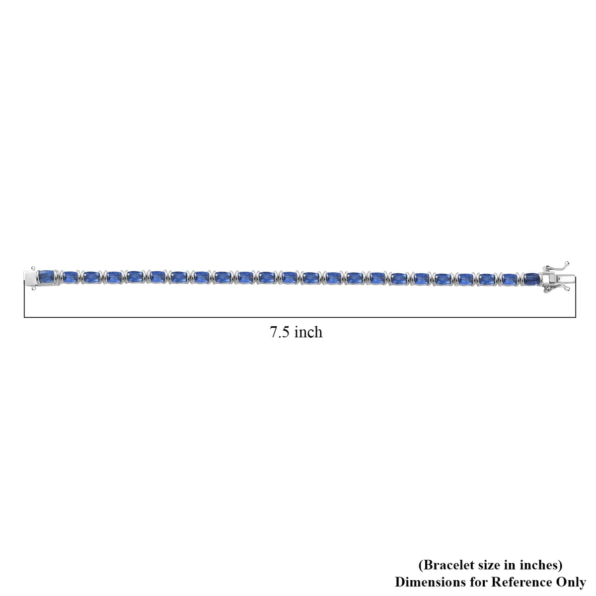 D'Joy Nilamani 16.75 ctw Bracelet in Rhodium Over Sterling Silve (7.25 In)  image number 4