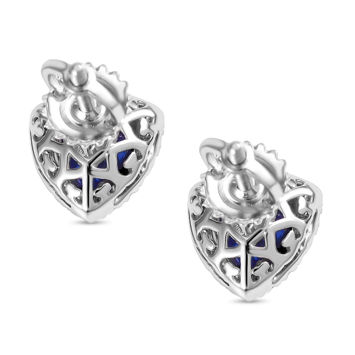 Certified & Appraised Rhapsody 950 Platinum AAAA Tanzanite, Diamond (E-F, VS) Earrings (Del. in 10-15 Days) 1.46 ctw image number 4