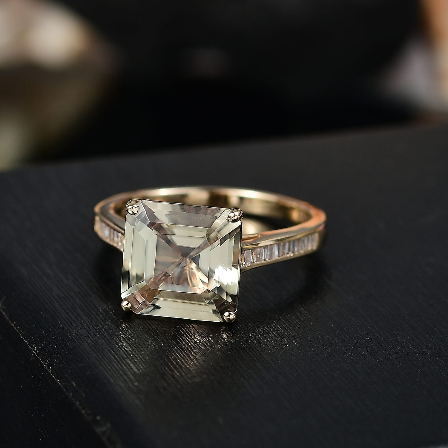 Certified & Appraised Luxoro AAA Turkizite and G-H I2 Diamond Ring in 14K Yellow Gold (Size 8.0) 5.25 ctw