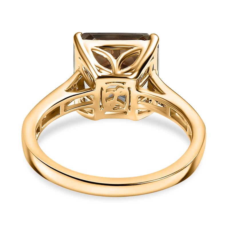 Certified & Appraised Luxoro AAA Turkizite and G-H I2 Diamond Ring in 14K Yellow Gold (Size 8.0) 5.25 ctw