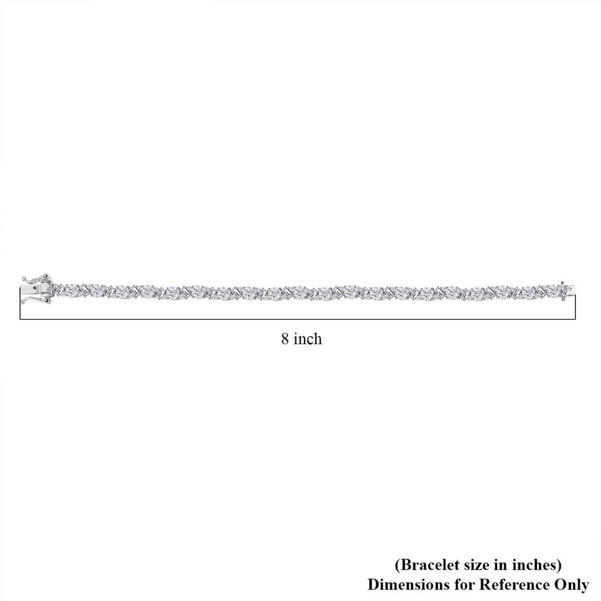 D'Joy Moissanite 13.10 ctw Stars and Constellations Bracelet in Rhodium Over Sterling Silver (8.00 In) image number 4