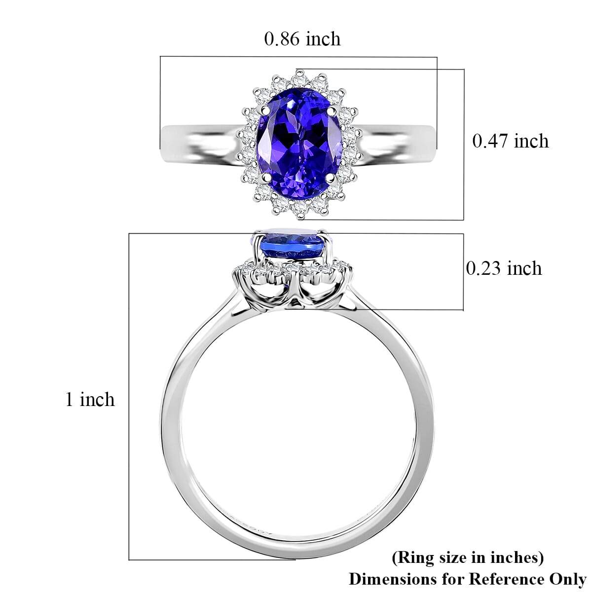 Certified & Appraised Rhapsody AAAA Tanzanite and Diamond E-F VS 1.70 ctw Sunburst Ring in 950 Platinum (Size 10.0) 5.50 Grams (Del. in 10-15 Days) image number 5