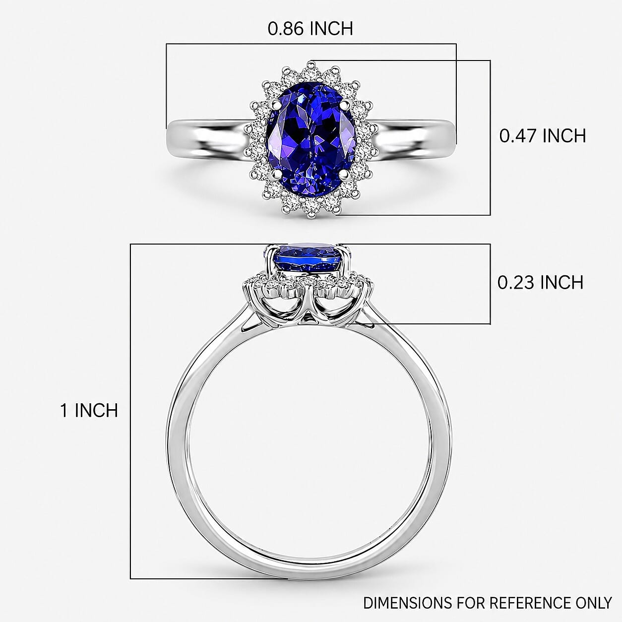 Certified & Appraised Rhapsody AAAA Tanzanite and Diamond E-F VS 1.70 ctw Sunburst Ring in 950 Platinum (Size 9.0) 5.50 Grams