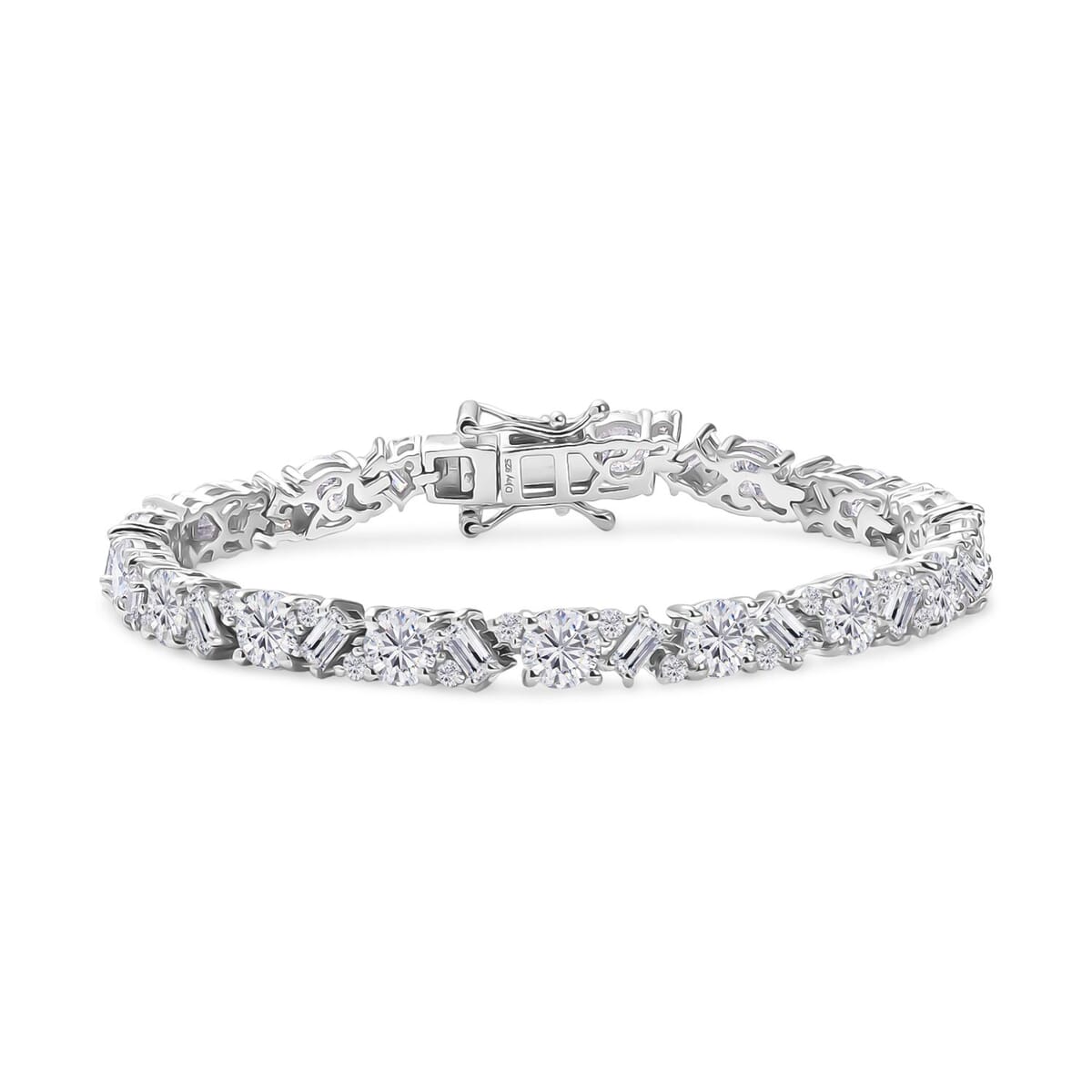 D'Joy Moissanite 10.50 ctw Stars and Constellations Bracelet in Rhodium Over Sterling Silver (6.50 In) image number 0