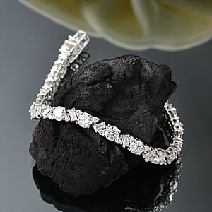 D'Joy Moissanite 10.50 ctw Stars and Constellations Bracelet in Rhodium Over Sterling Silver (6.50 In)