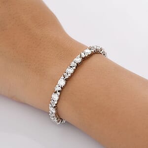 D'Joy Moissanite 10.50 ctw Stars and Constellations Bracelet in Rhodium Over Sterling Silver (6.50 In)
