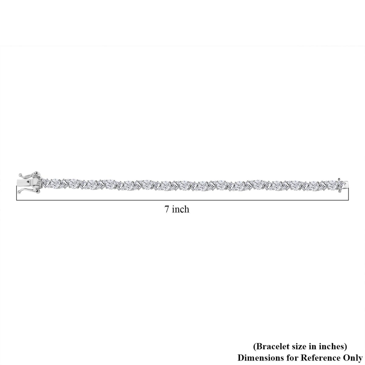 D'Joy Moissanite 10.50 ctw Stars and Constellations Bracelet in Rhodium Over Sterling Silver (6.50 In) image number 4