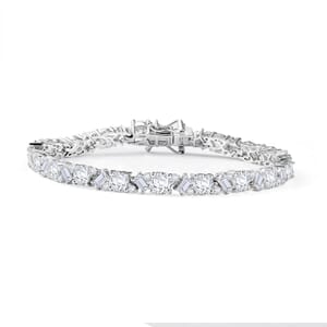 D'Joy Moissanite 11.80 ctw Stars and Constellations Bracelet in Rhodium Over Sterling Silver (7.25 In)