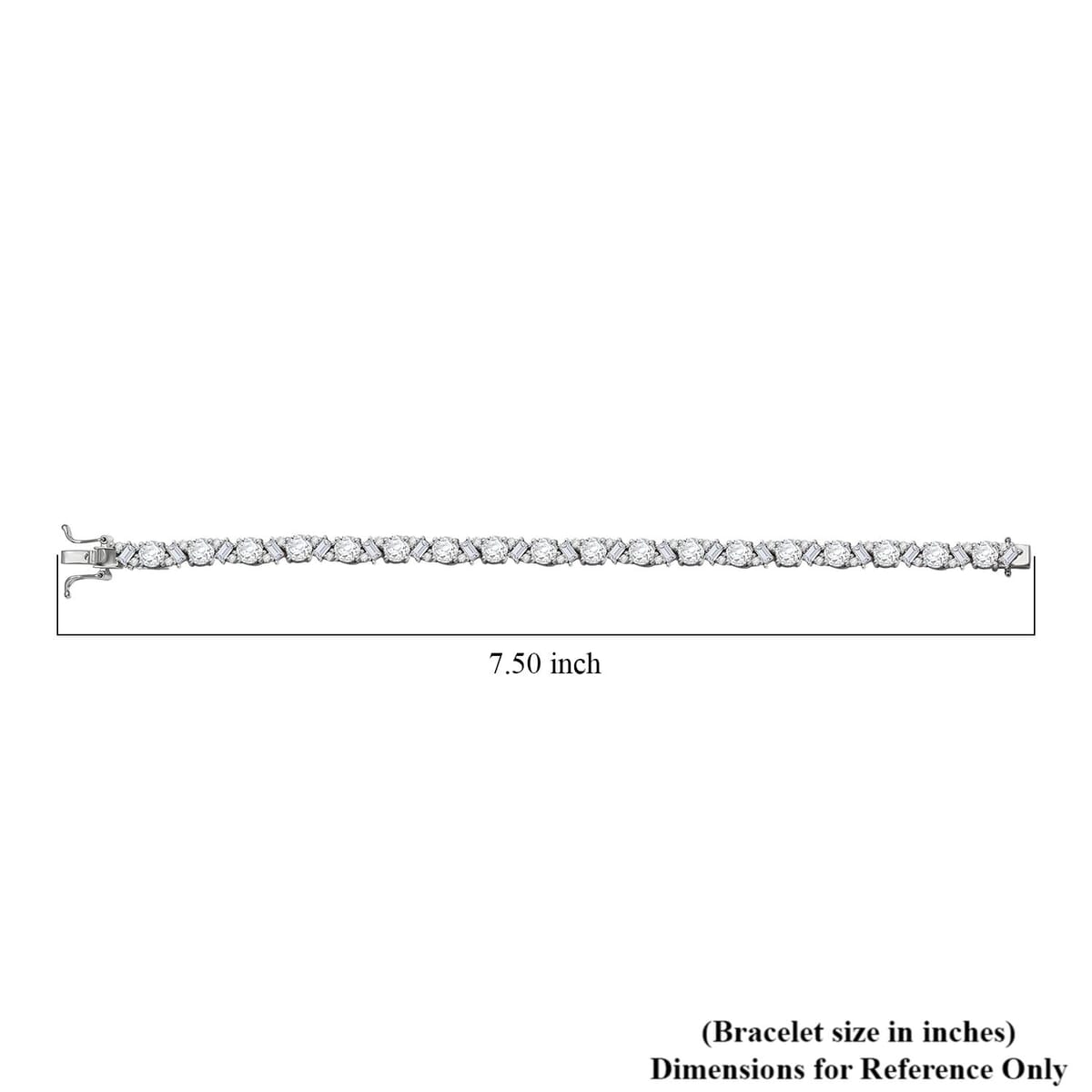 D'Joy Moissanite 11.80 ctw Stars and Constellations Bracelet in Rhodium Over Sterling Silver (7.25 In) image number 4