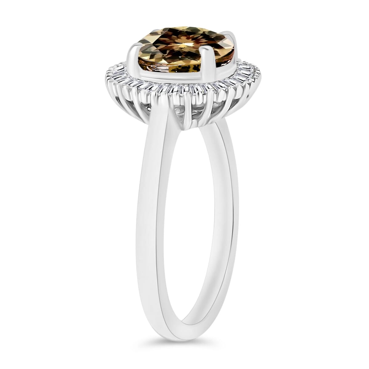 Rhapsody AAAA Turkizite and E-F VS2 Diamond Ring in 18K White Gold (Size 7.0) 5.30 Grams 2.47 ctw image number 2