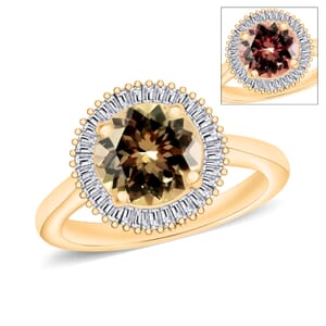 Rhapsody AAAA Turkizite and E-F VS2 Diamond Ring in 18K Yellow Gold (Size 5.0) 5.30 Grams 2.47 ctw