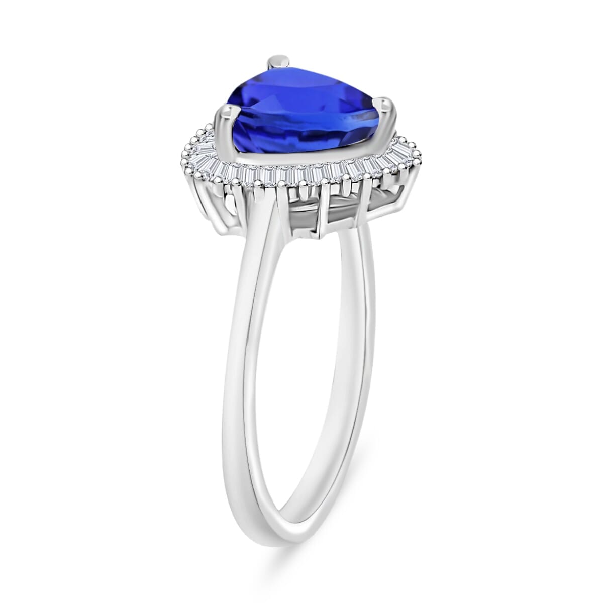 Rhapsody AAAA Tanzanite and E-F VS2 Diamond Ring in 18K White Gold (Size 5.5) 5.70 Grams 2.51 ctw image number 2
