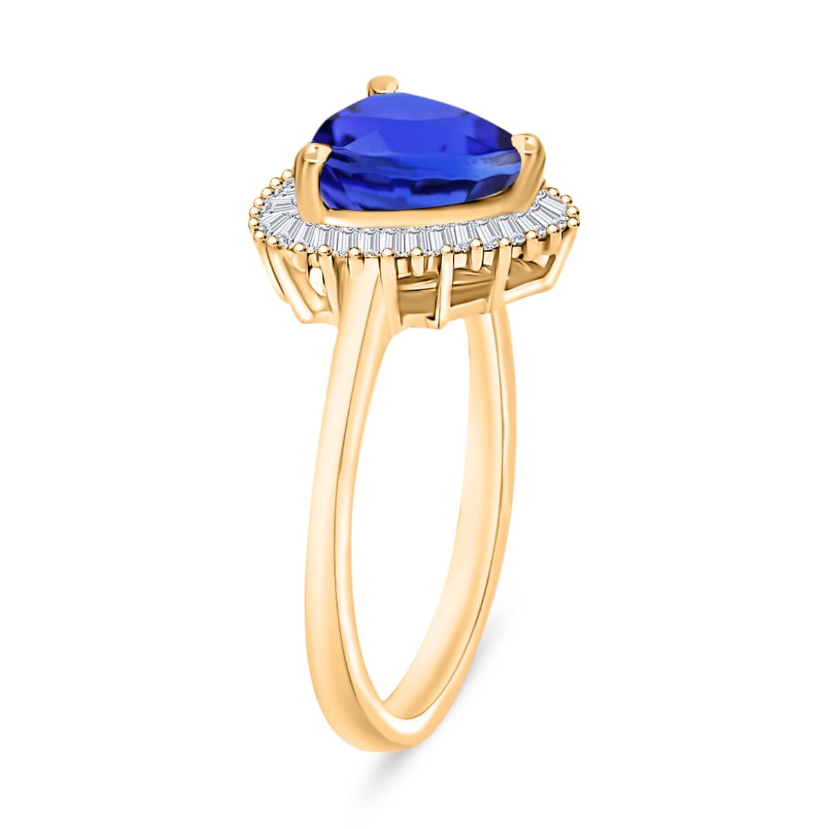 Rhapsody AAAA Tanzanite and E-F VS2 Diamond Ring in 18K Yellow Gold (Size 5.0) 5.70 Grams 2.51 ctw image number 2