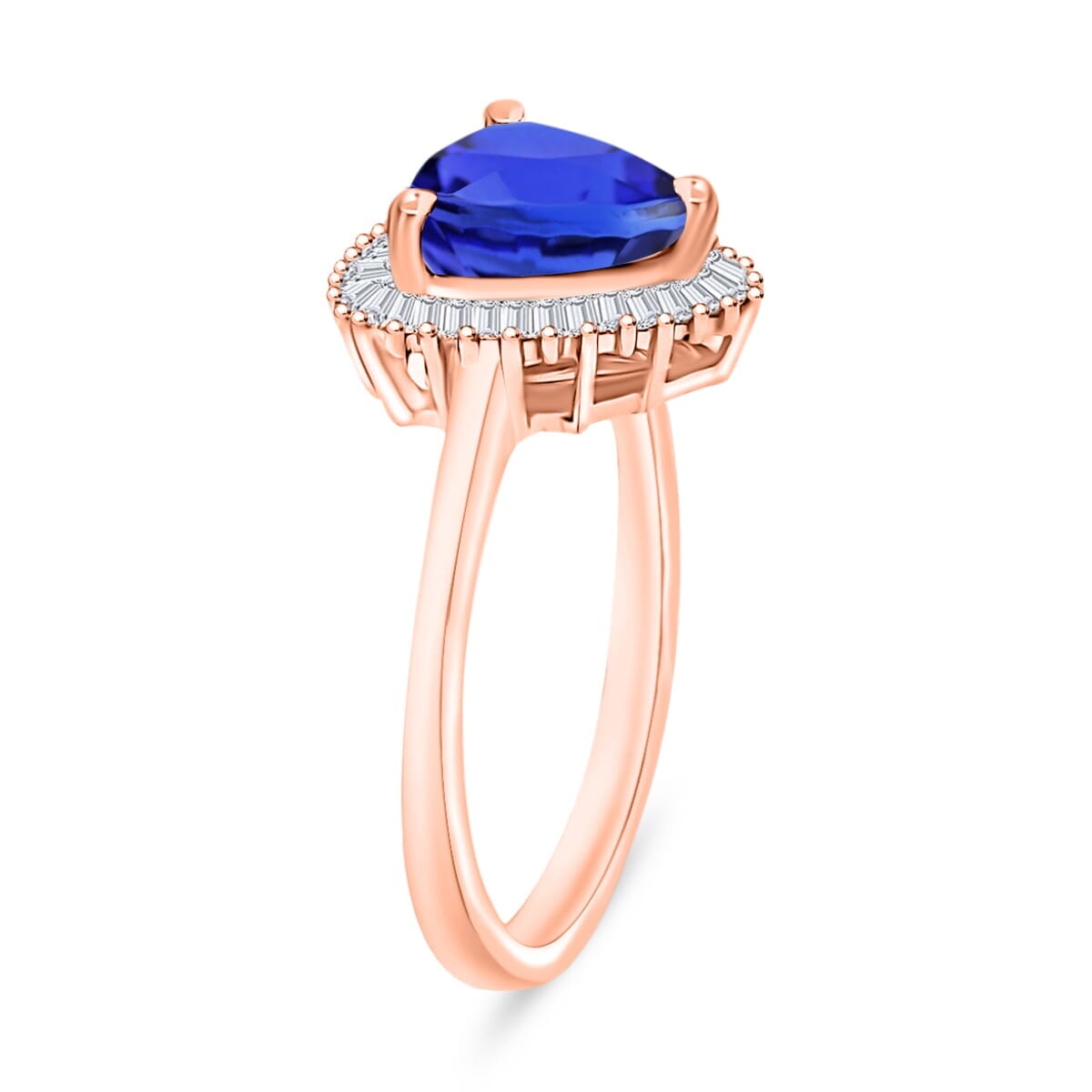 Rhapsody AAAA Tanzanite and E-F VS2 Diamond Ring in 18K Rose Gold (Size 12.0) 5.70 Grams 2.51 ctw image number 2