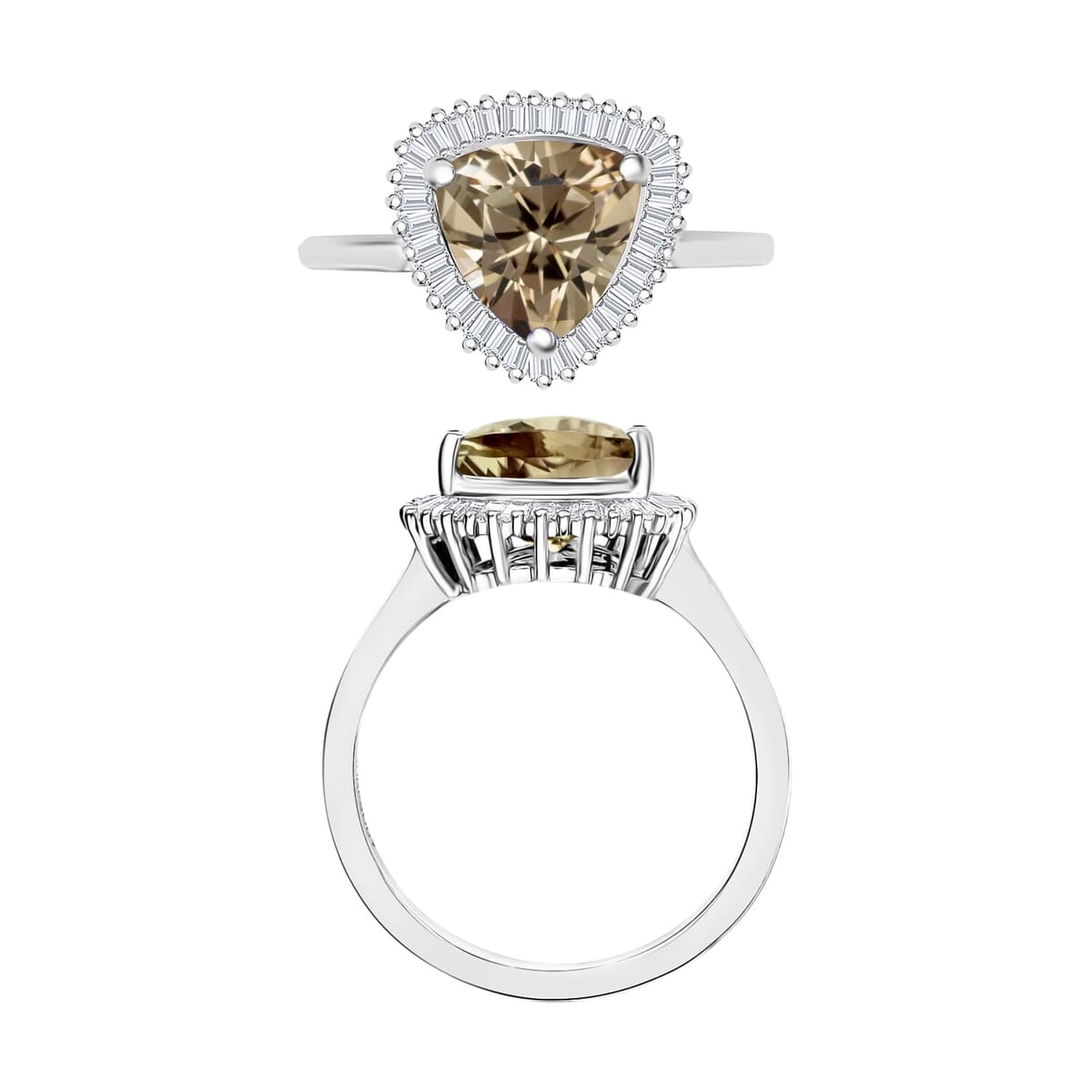 Rhapsody AAAA Turkizite and E-F VS2 Diamond Ring in 18K White Gold (Size 11.5) 5.70 Grams 2.51 ctw image number 3