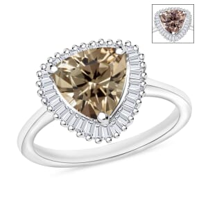 Rhapsody AAAA Turkizite and E-F VS2 Diamond Ring in 18K White Gold (Size 6.0) 5.70 Grams 2.51 ctw