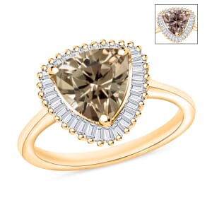 Rhapsody AAAA Turkizite and E-F VS2 Diamond Ring in 18K Yellow Gold (Size 8.5) 5.70 Grams 2.51 ctw