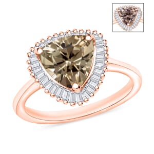 Rhapsody AAAA Turkizite and E-F VS2 Diamond Ring in 18K Rose Gold (Size 7.5) 5.70 Grams 2.51 ctw