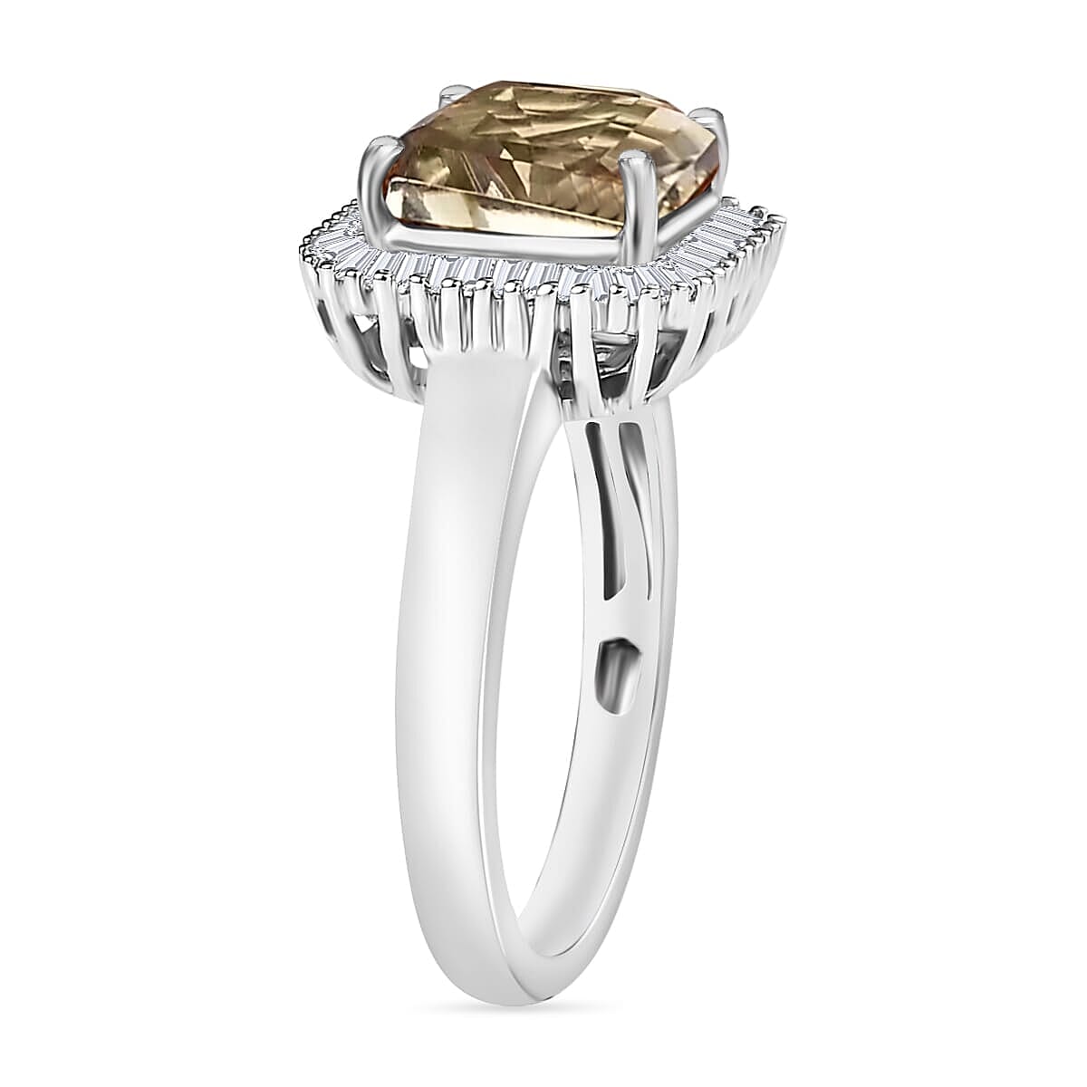 Rhapsody AAAA Turkizite and E-F VS2 Diamond 2.85 ctw Ring in 18K White Gold (Size 10.0) 5.80 Grams image number 2