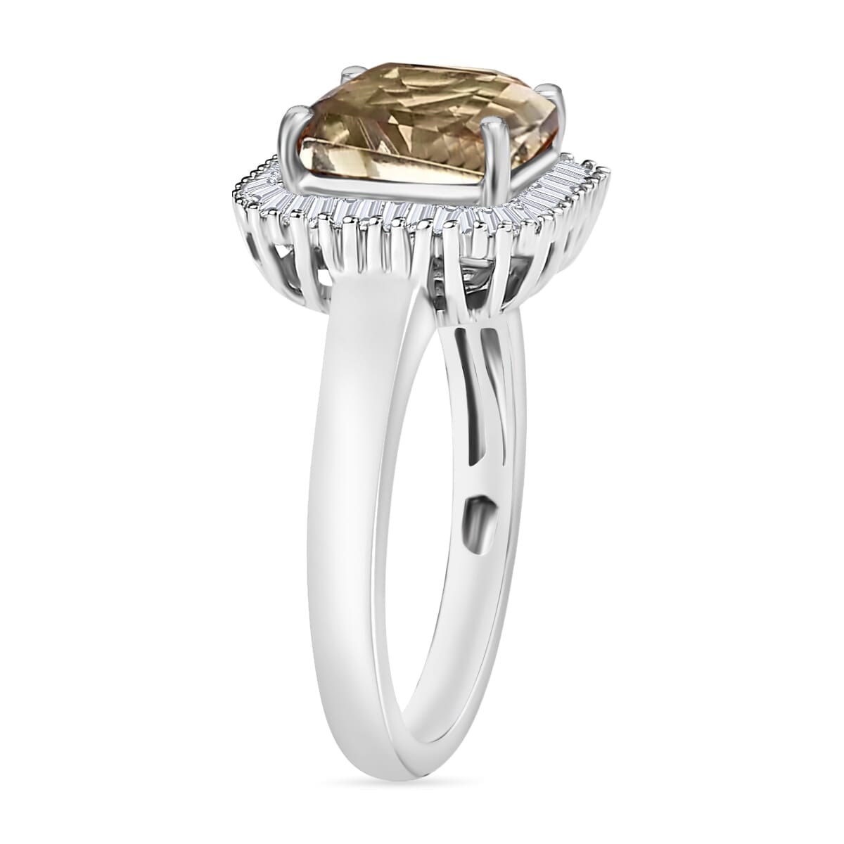 Rhapsody AAAA Turkizite and E-F VS2 Diamond Ring in 18K White Gold (Size 11.0) 5.80 Grams 2.85 ctw image number 2