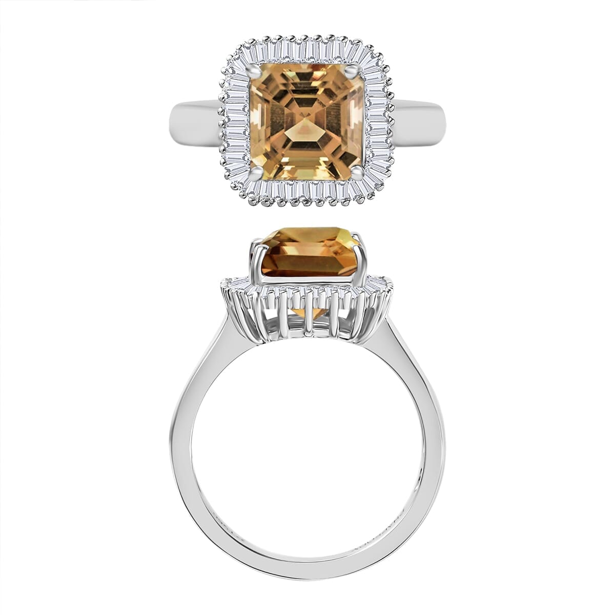 Rhapsody AAAA Turkizite and E-F VS2 Diamond Ring in 18K White Gold (Size 11.0) 5.80 Grams 2.85 ctw image number 3
