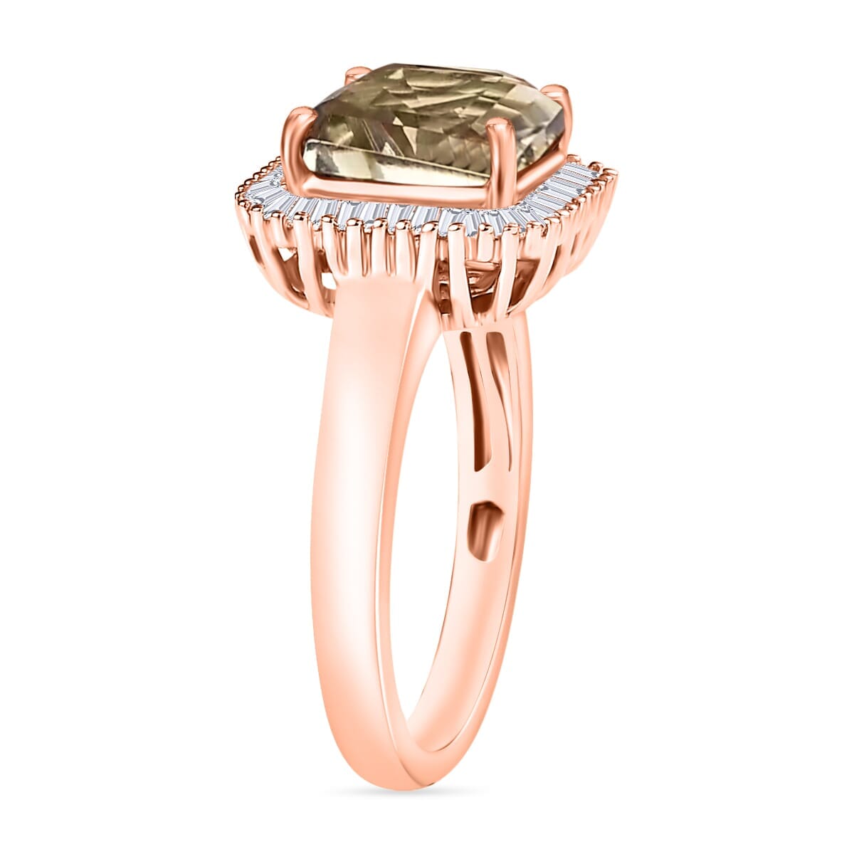 Rhapsody AAAA Turkizite and E-F VS2 Diamond Ring in 18K Rose Gold (Size 6.5) 5.80 Grams 2.85 ctw image number 2