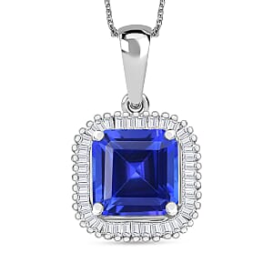 Rhapsody AAAA Tanzanite and E-F VS2 Diamond 2.84 ctw Pendant in 18K White Gold