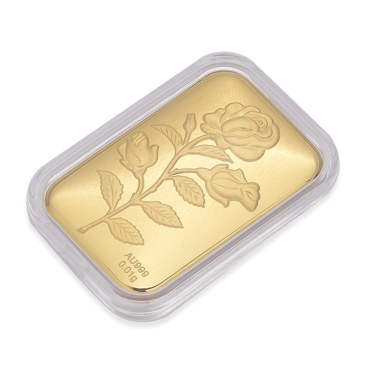 24K Golden Rose Flower Emboss Sheet 31x45.5mm 10mg image number 2